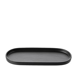 1181302 Dual Colour Melamine Oblong Plate Black 290x130mm CouCou