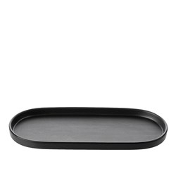 1181307 Dual Colour Melamine Oblong Plate Black 460x150mm CouCou