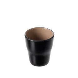 1181313 Dual Colour Melamine Cup Black/Beige 150ml COU COU