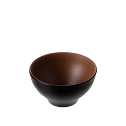 1181050 Dual Colour Melamine Bowl Black/Brown 110mm CouCou