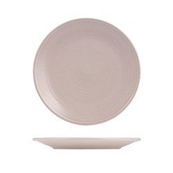 1223209 PEARL BLUSH RND RIBBED PLATE 265MM