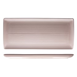 1223217 PEARL BLUSH RIBBED SHARE PLATTER 395X180MM