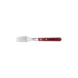 1438024 STEAK FORK 207MM P/WOOD RED HDL (12)