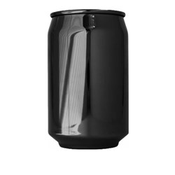 1689012 Can Shape Tumbler 500Ml Blk Chrome 6/Set