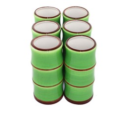 1750108 Tiki Mug 400Ml Ceramic Bamboo Green 6/Set