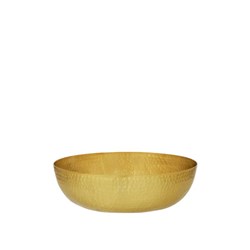 1808172 SERVING BOWL RND 250X80MM 2.8L HAMMERED BRASS