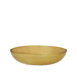 1808178 SERVING BOWL RND 350X80MM 5LT HAMMERED BRASS