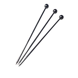 2035125 Cocktail Pick Ball Top 110Mm Black Chrome