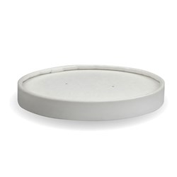 3445818 - BIOBOWL LID FLAT PAPER WHT 12-32OZ 117MM