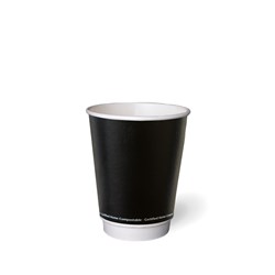 3445861 Double Wall Hot Cup Black 355ml 12oz