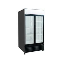 4029908 Exquisite Upright 2 Door Display Fridge DC1000P-BLACK