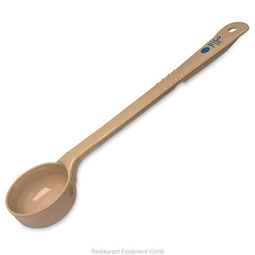 Long Handle Scoop Beige With Blue Dot 3oz Carlisle