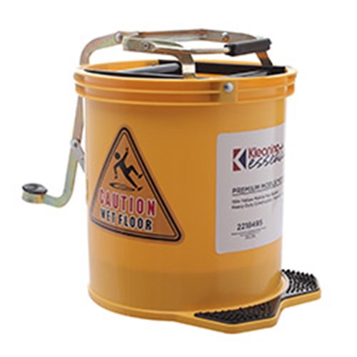 Kleaning Essentials Mobile Plastic Mop Bucket Green 15L - 2218613