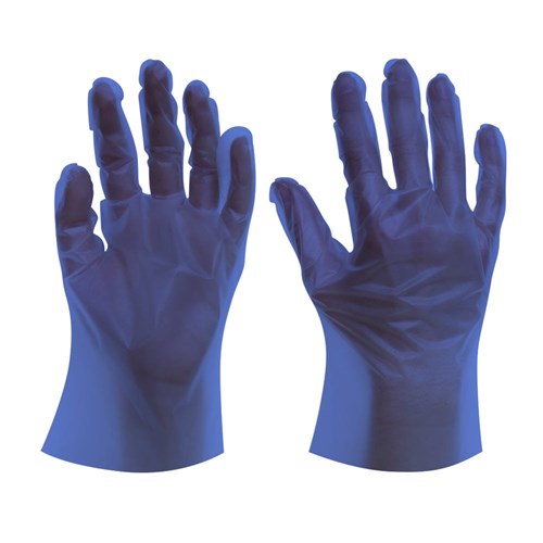 Glove Prostretch Blue Medium Powder Free 200/pkt