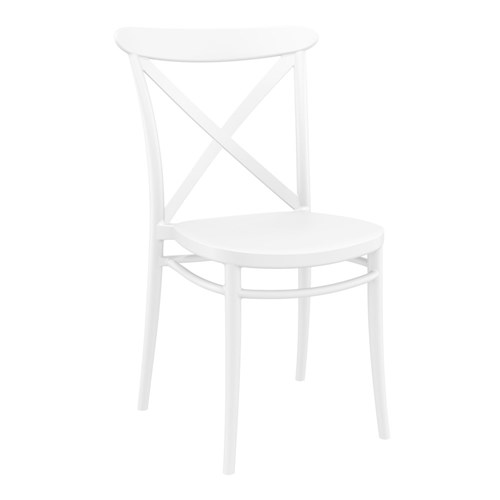 Cross Chair White 440mm Siesta