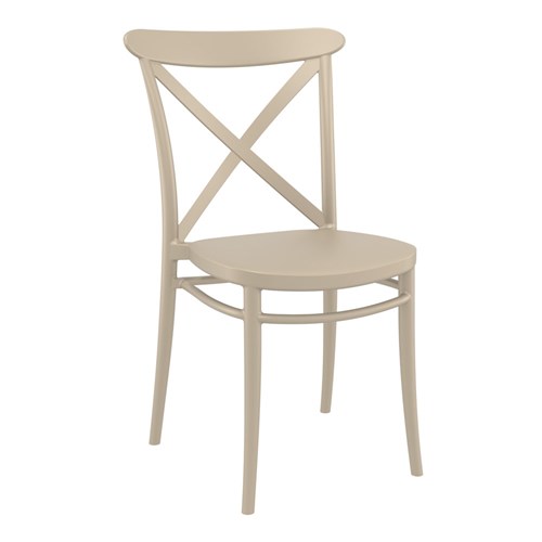 Cross Chair Taupe 440mm Siesta