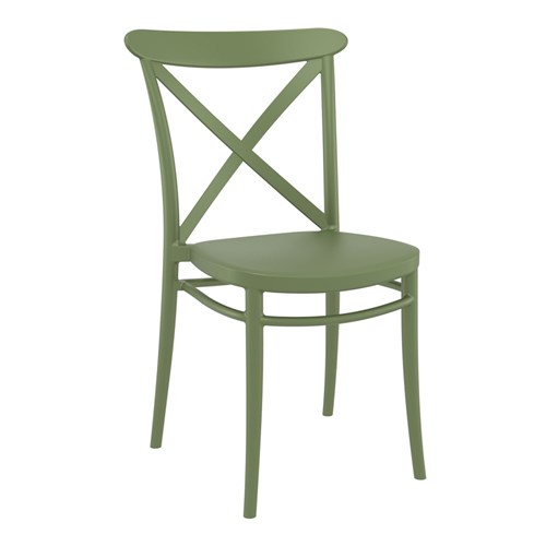 Cross Chair Olive Green 440mm Siesta