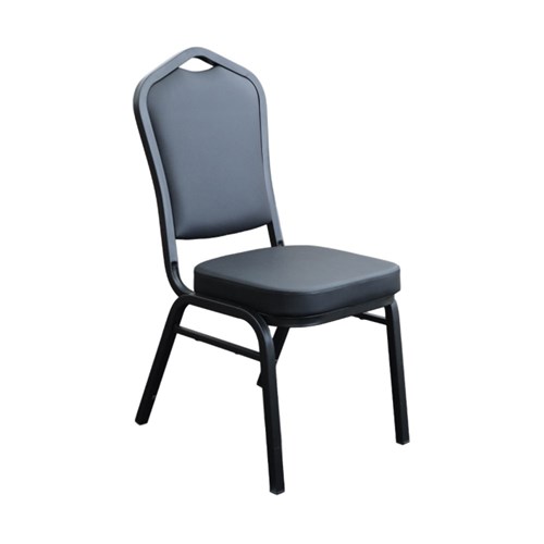 Function Chair Black & Black Vinyl Seat 460mm Durafurn