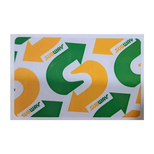 SUBWAY GIFT CARD LOGO 100/PKT