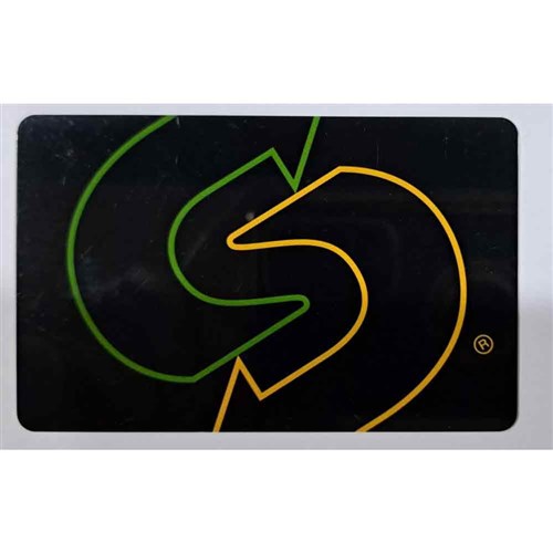 SUBWAY GIFT CARD GENERIC100/PKT